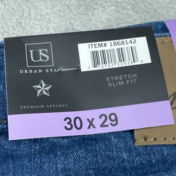 Urban Star Mens Stretch Slim Fit Jeans Light Blue 30x29 a1305 - Picture 3 of 6